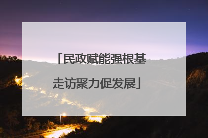民政赋能强根基 走访聚力促发展